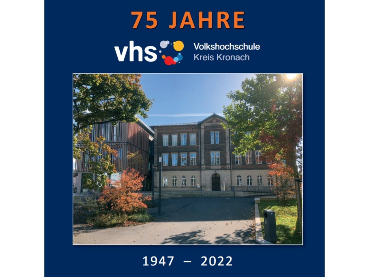 Cover der Festschrift zum 75-jährigen Jubiläum der vhs Kreis Kronach